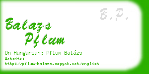 balazs pflum business card