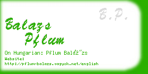 balazs pflum business card